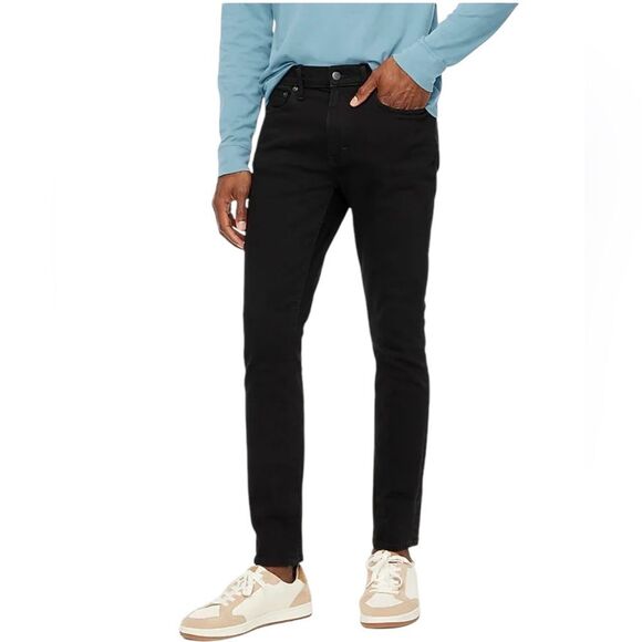 J Crew Flex Skinny Jeans Mens Size 31x30 In Black - Picture 1 of 11